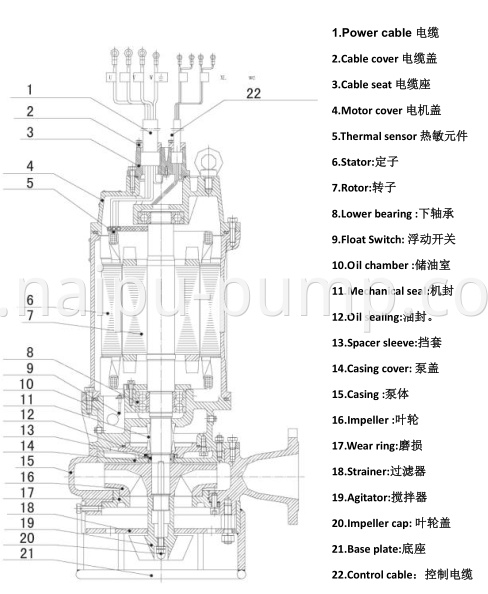 submersible pump structure